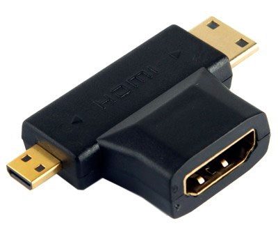 Adaptador HDMI a MiniHDMI+MicroHDMI