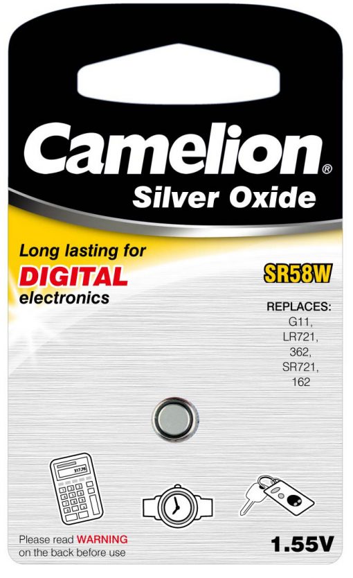 Boton Oxido plata SR58W 1.55V (1 pcs) Camelion