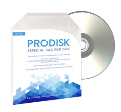 Sobres Plastico CD DVD (Pack 100unds) Prodisk