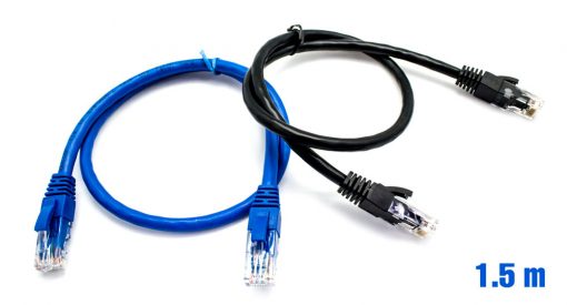 Pack x2 Cable UTP RJ45 24AWG CAT6 1.5m + 50 Bridas Multicolor BI