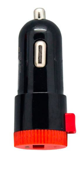 Cargador USB Coche CC/CC 5 V/2.4 A Rojo