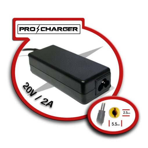 Carg. 20V/2A 5.5mm x 2.5mm 36w Pro Charger