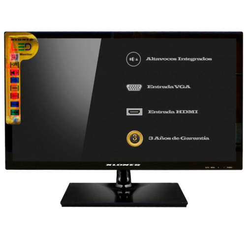 Monitor LED GLASS 21.5" HDMI+VGA+ Multimedia+Altavoces incluyedo