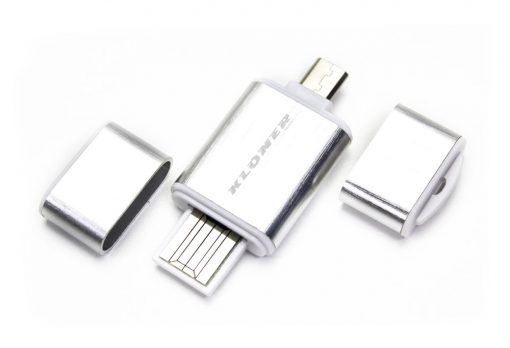 Lector OTG USB & Micro USB Plata