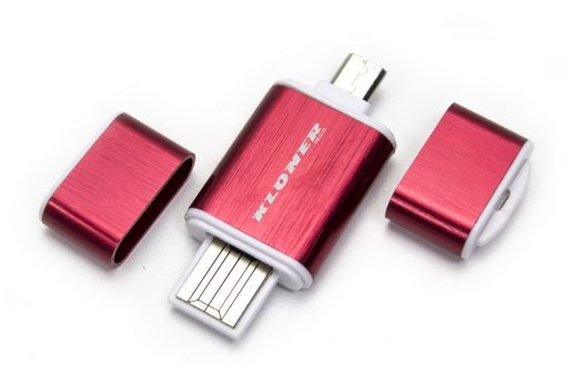 Lector OTG USB & Micro USB Rojo