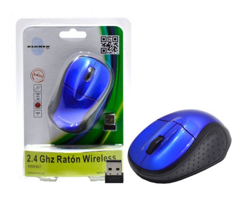 Ratón 2.4Ghz Wireless Azul Kloner