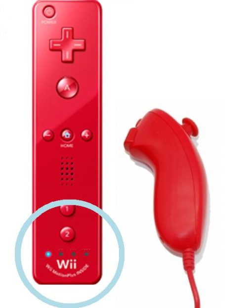 Mando Wii Plus Rojo + Nunchuk