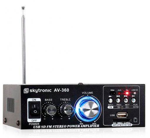 Mini Amplificador 2x40W Skytronic AV-360