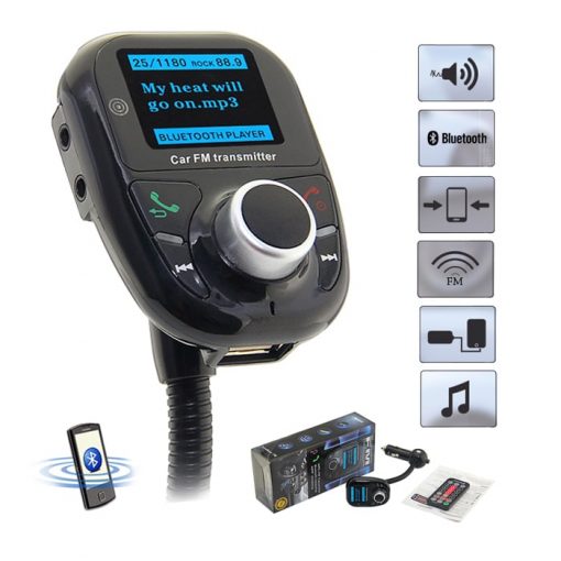Transmisor FM LED Bluetooth Coche