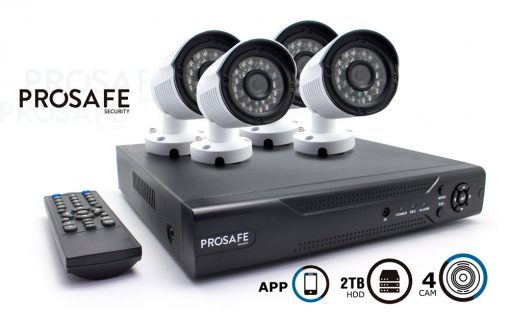 Kit Seguridad Prosafe 4 Camaras (720p) + HDD 2TB