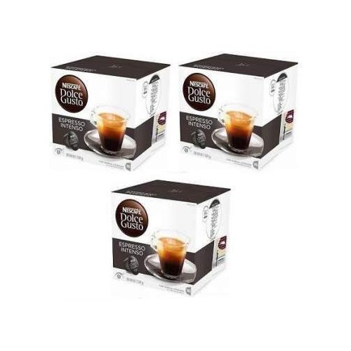 Café en cápsulas  Nescafé Dolce Gusto Espresso Intenso, Pack de 3